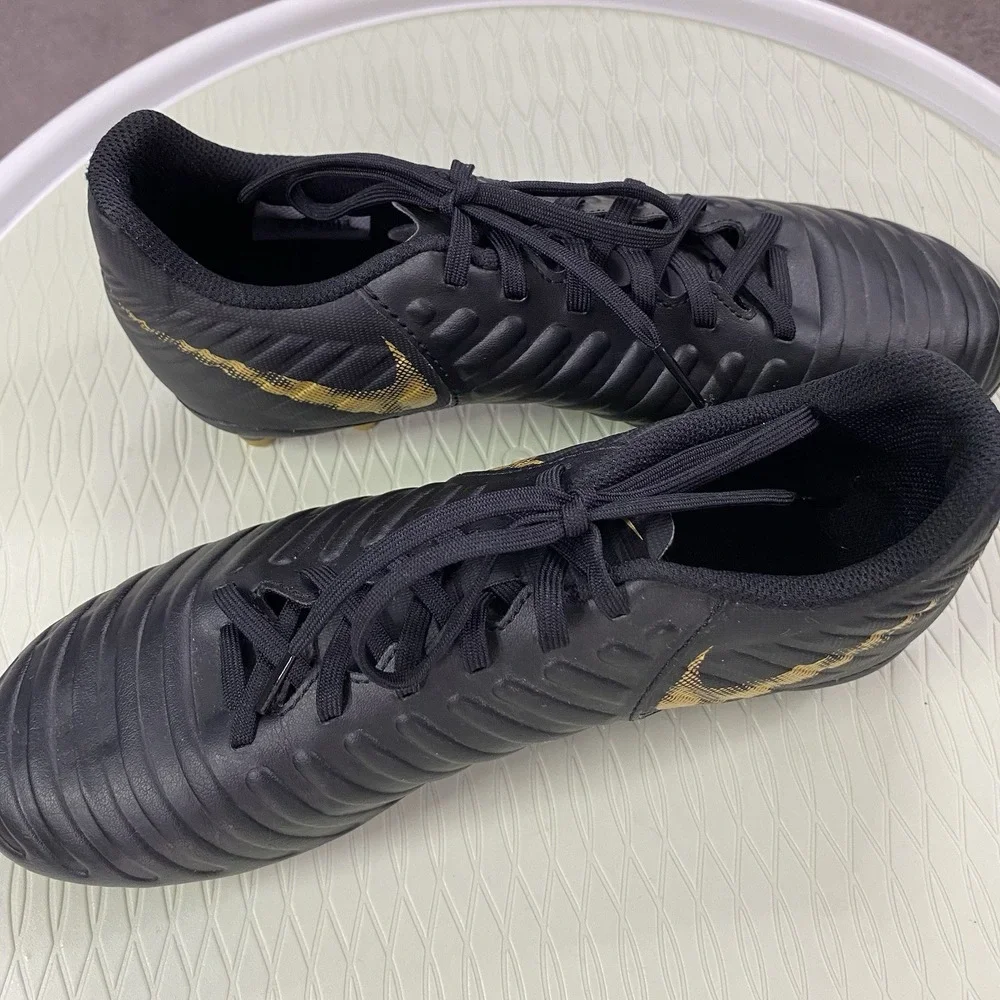 Nike Men's‎ Boys Tiempo Legend 7 Club FG Soccer Cleats AO2597-077 Black/Gold